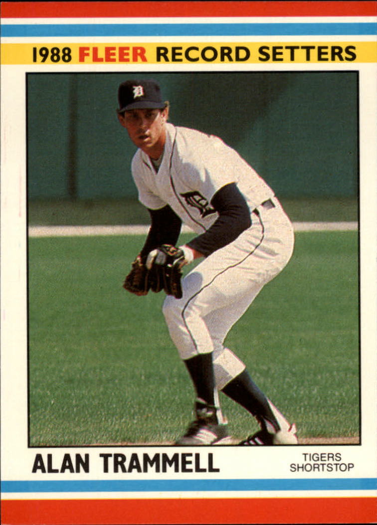 1988 Fleer Record Setters Baseball Cards       041      Alan Trammell
